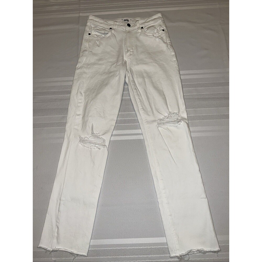PAIGE White distressed HOXTON slim Jeans size 27